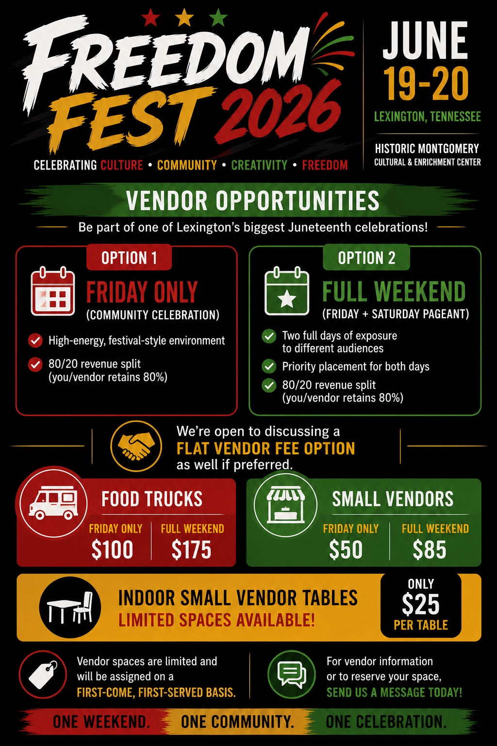Freedom Fest 2026 Food Truck Vendor Space