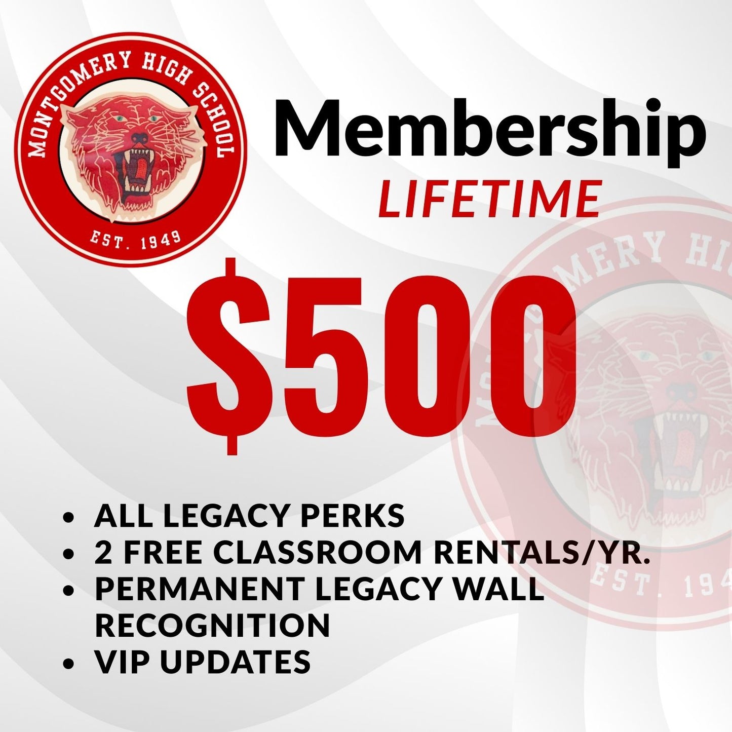 Lifetime - $500 (one-time)